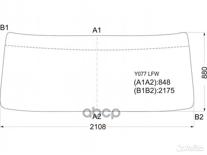 Стекло лобовое Hino 500 04- / Ranger 98-17 Y077