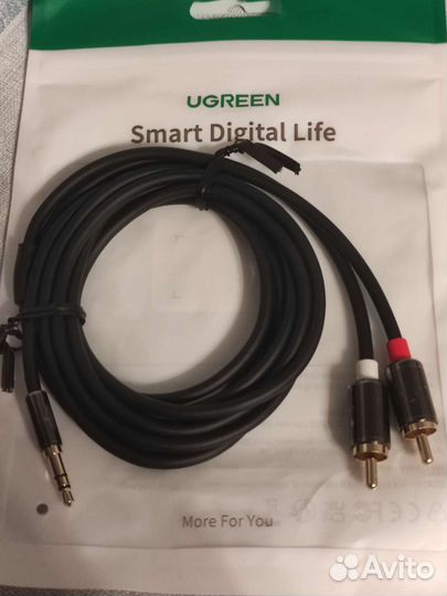 Кабель Ugreen AUX 2RCA-jack