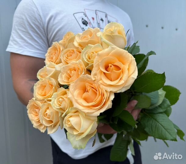 Розы 15 штук, доставка по Новосибирску