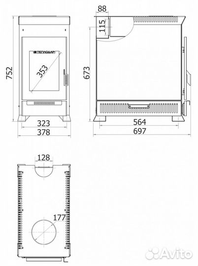 Отопительная печь Матрица-200 Теплодар