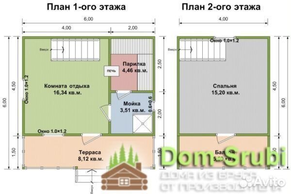 Карабаново-Хорошая надёжная Баня из бруса Б-12 6х6