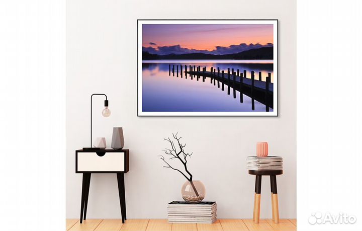 Постер «Причал на фоне заката» (57 х 82 см) Ангстр