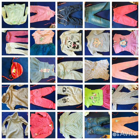 Детские вещи на девочку пакетом размер 80 86