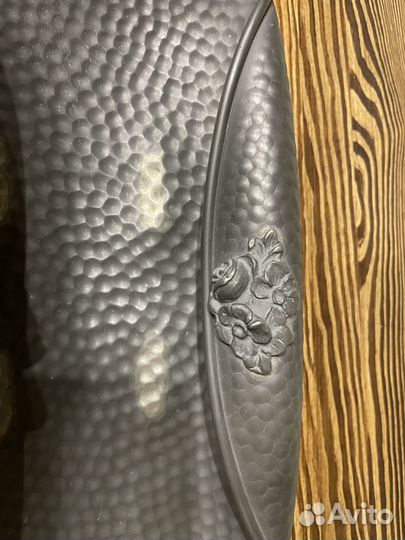 Ваза конфетница фруктовница олово Европа 37см