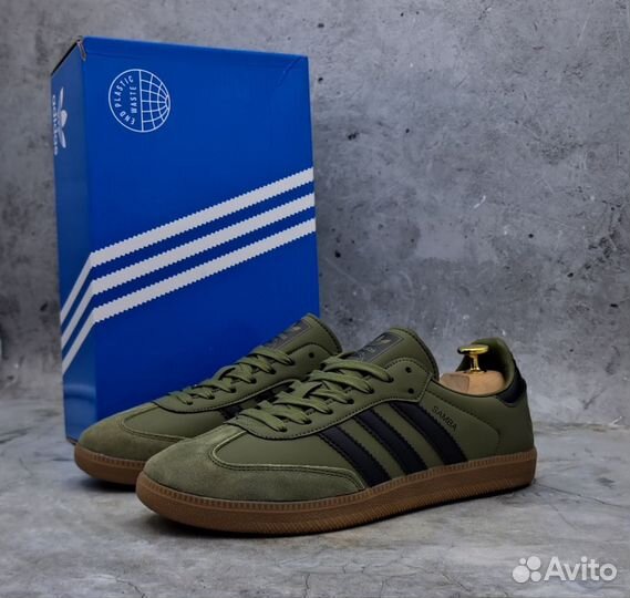 Кеды adidas samba хаки