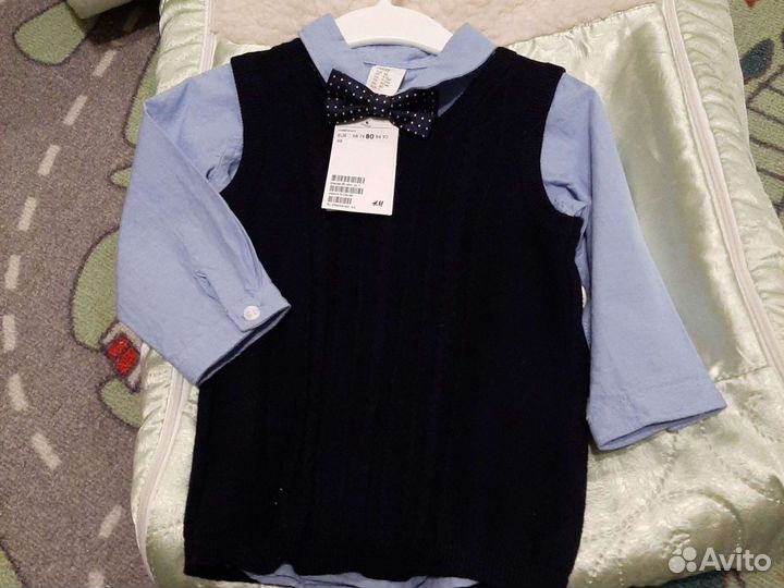 Нарядная рубашка с жилеткой