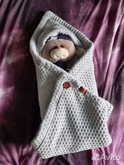 Конверт на выписку одеяло плед для новорожденных