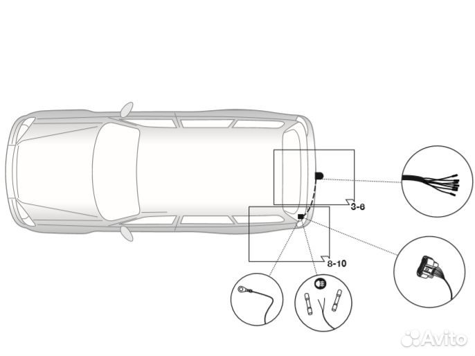 Электрика фаркопа Hyundai Santa Fe 2012-2019