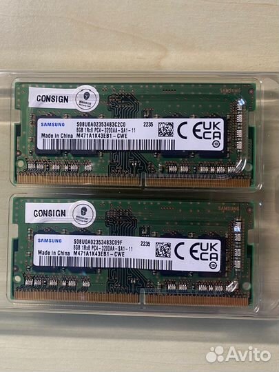 Sodimm Samsung M471A1K43EB1-CWE 8 гб, ddr4