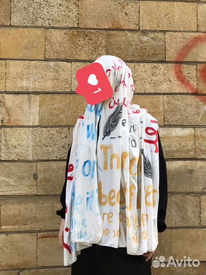 Платок с ручной росписью