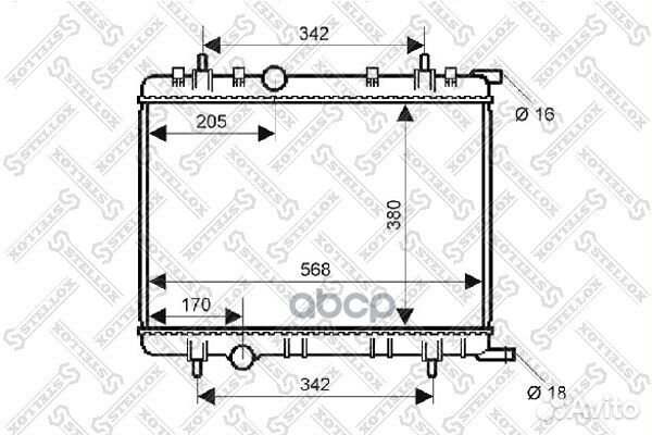 10-25352-SX радиатор системы охлаждения Peugeo