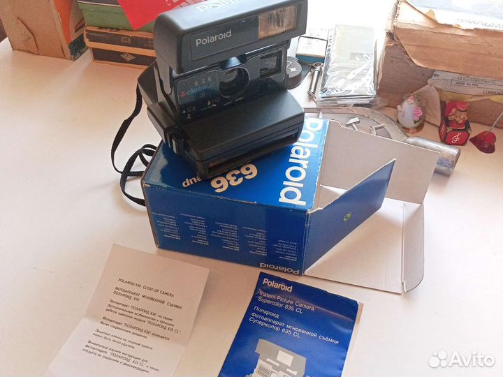 Из 90х фотоаппарат моментальный Polaroid 636