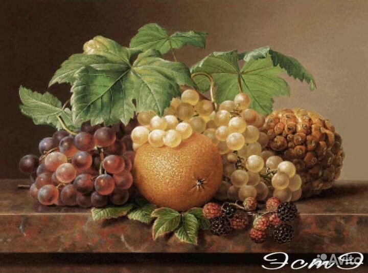 Натюрморт с апельсином и ежевикой от Эстэ