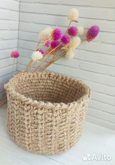 Корзина из джута