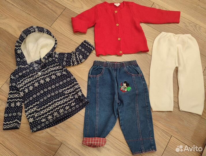 Тёплые вещи для девочки 74-80-86-92