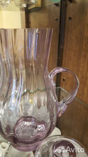 Кувшин цветное стекло СССР