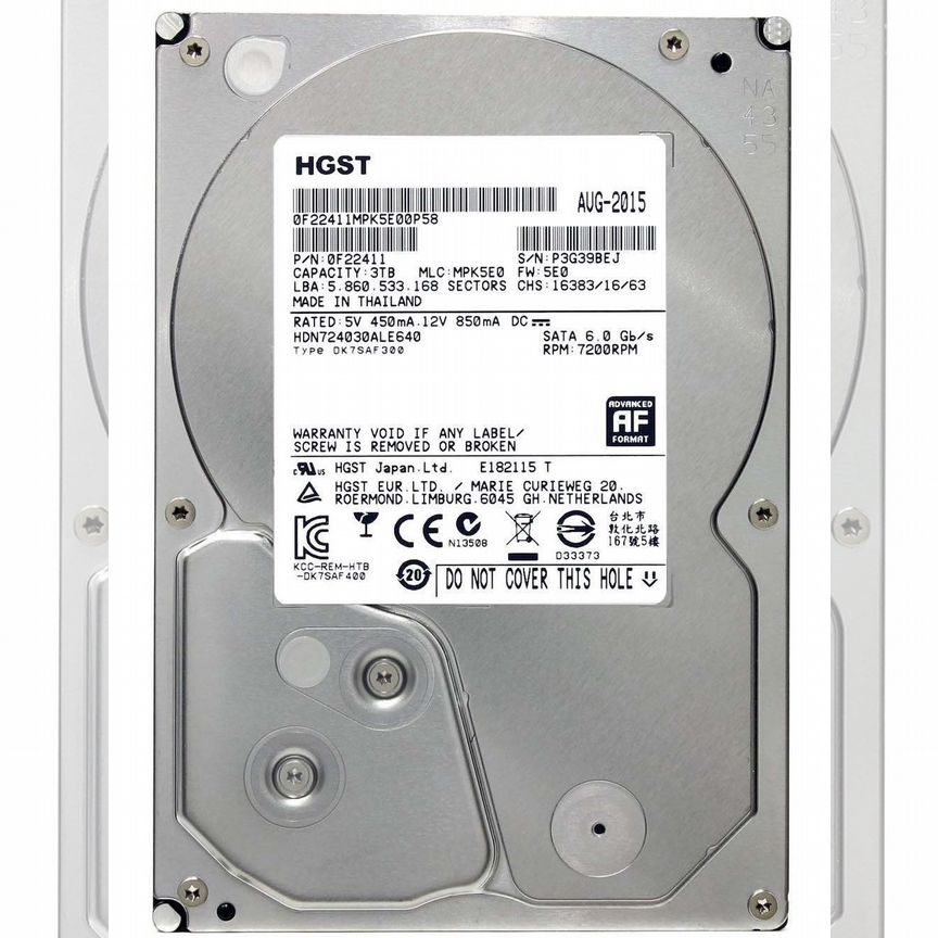 [HDN724030ALE640] Жесткий Диск Hitachi 3tb 3,5" Hdd Hdn724030ale640