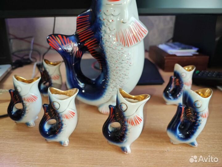 Штоф и стопки,набор ссср,керамика