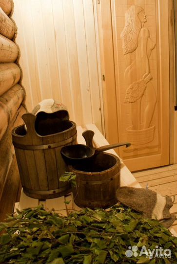 Русская баня на дровах с чаном