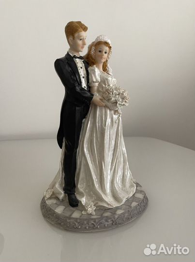 Свадебная статуэтка + букетик невесты