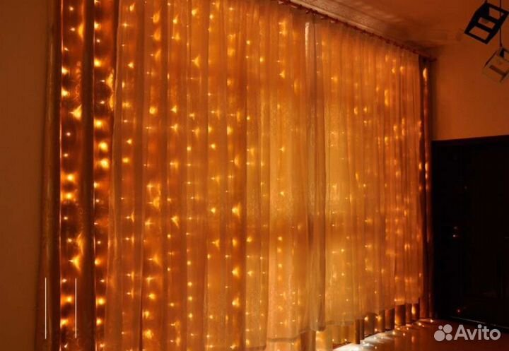 Гирлянда 2*2м теплый цвет