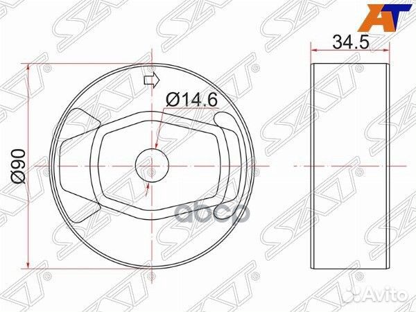 Опора дифференциала RR toyota auris/blade/rumio