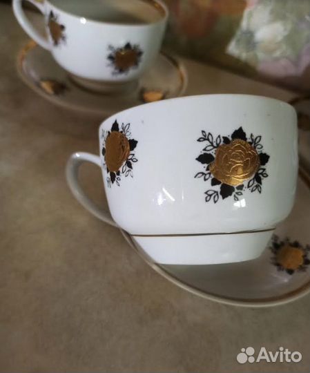 Кофейная пара рижский фарфор из 70-х 