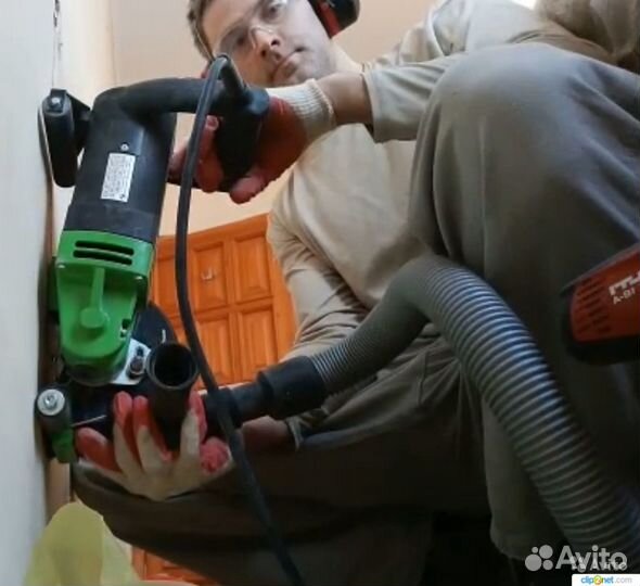 Электрика под ключ, штробление стен без пыли