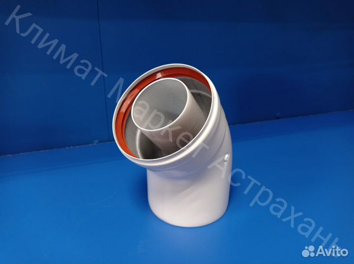 Колено 45 ф 80 Ларко алюминиевое