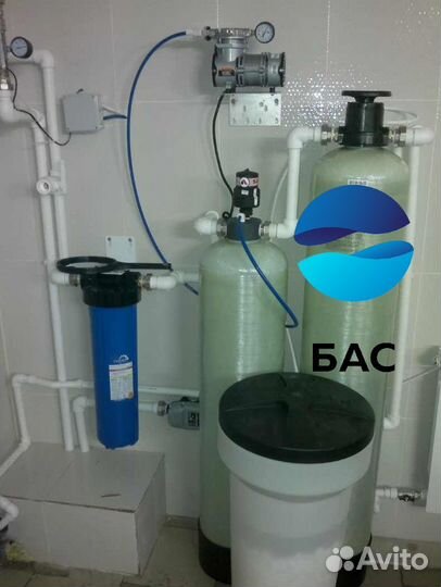 Фильтрация воды со скважины, умягчение