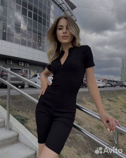 Комбинезон в рубчик