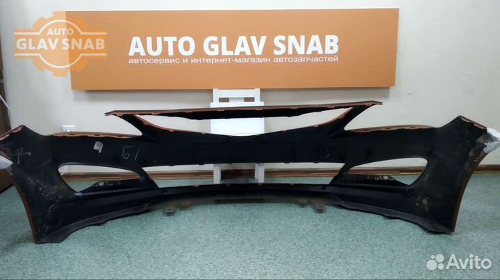 Бампер передний 14-17 оранжевый Хендай Солярис