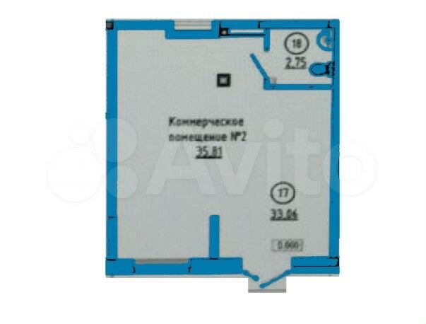 Свободного назначения, 35 м²