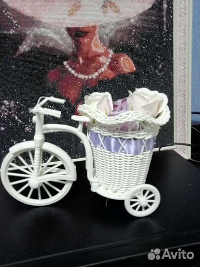 Корзина-велосипед декоративная