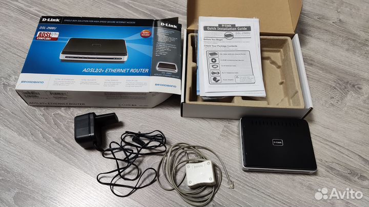 Adsl2/2+ ethernet router D-Link DSL-2500U