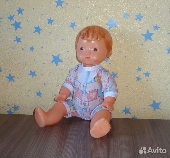 Кукла игрушка СССР. пупс. рельефные волосы. 29 см