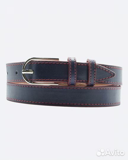 Ремень женский Diezz синий, натуральная кожа
