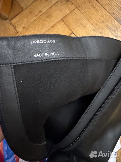 Черные сапоги до колен geox