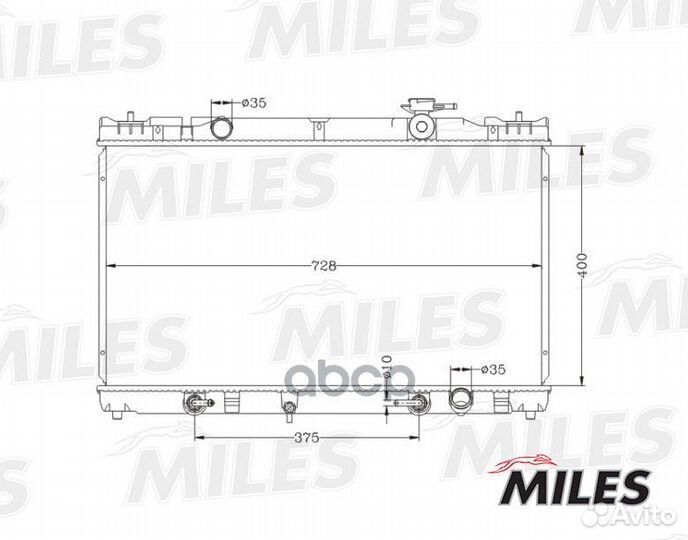 Радиатор toyota camry 2.4 01- acrb051 Miles
