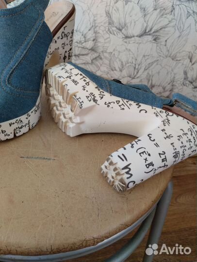 Джинсовые босоножки 37