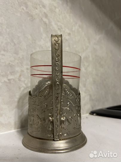 Стакан с подстаканником СССР