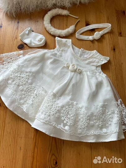 Платье пышное 0-3 месяца