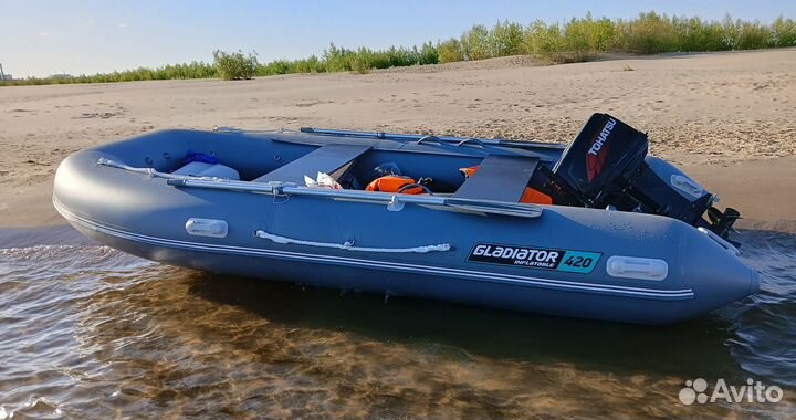 Лодка пвх Gladiator E420S и мотор Toxatsu 25
