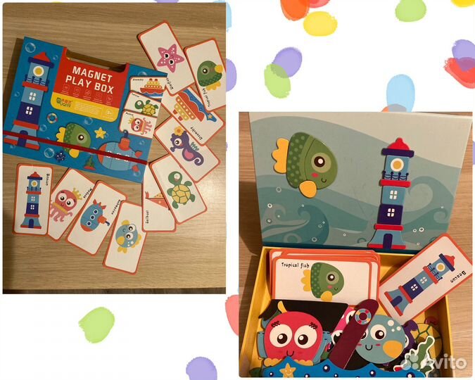 Пазлы,акуленок,конструктор магнитный