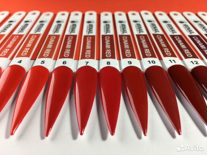 Коллекция огненных красных гель лаков хит