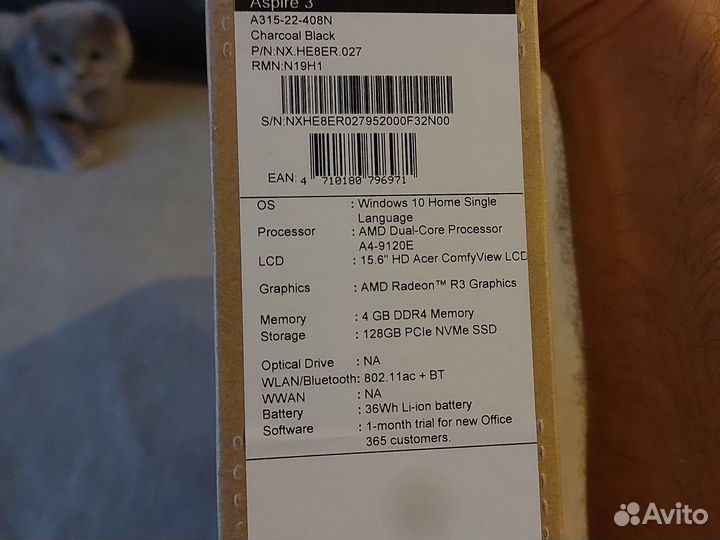 Ноутбук acer aspire 3 a315