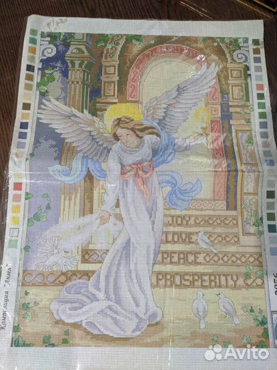 Канва с нанесенным рисунком для вышивки крестом