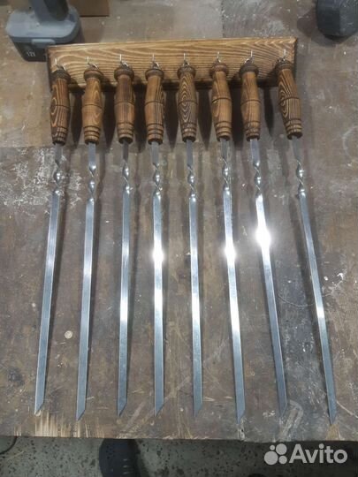 Шампура с деревянной ручкой