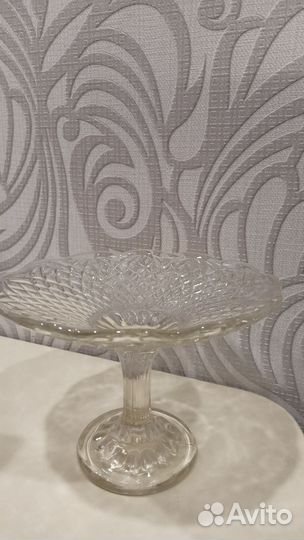 Ваза для фруктов хрустальная