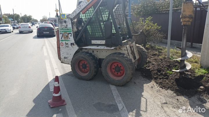 Услуги мини погрузчика Bobcat ямобур гидромолот
